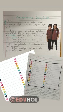 Arkadaşlarımı Seviyorum Defter Çalışması