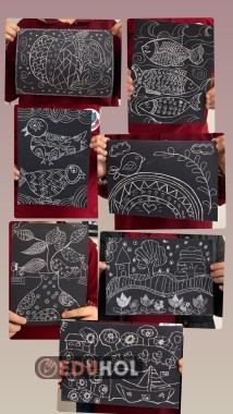 Beyaz jel Kalem çalışması