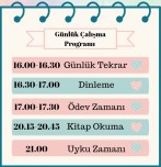 Günlük Çalışma Programı