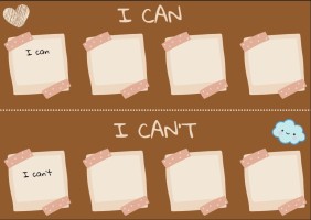 Can/Can't simple homework/activity paper