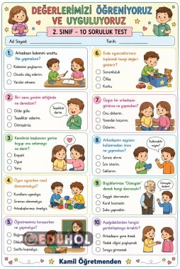 Değerlerimizi Öğreniyoruz 2. Sınıf Türkçe