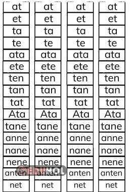 T Harfi Kelimeler Heceler Tümü