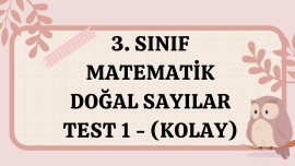 3. Sınıf-Matematik-Doğal Sayılar-Test 1-Kolay