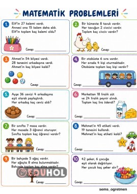 4 İŞLEM GEREKTİREN PROBLEMLER
