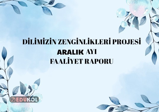 ARALIK AYI FAALİYET RAPORU