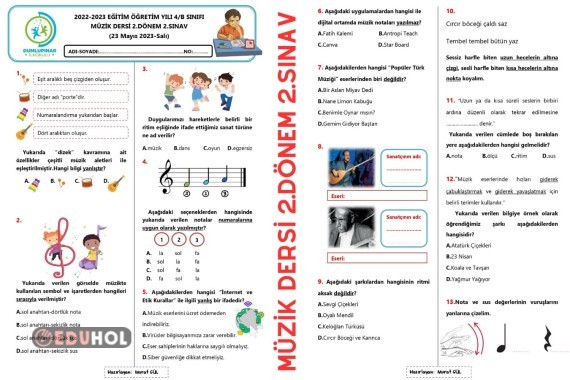 Müzik Dersi 2.Dönem 2.Sınav