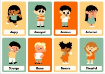 Duygular İngilizce Kelime Kartları