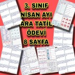3.Sınıf Nisan Ara Tatil Ödevi 2. Gün