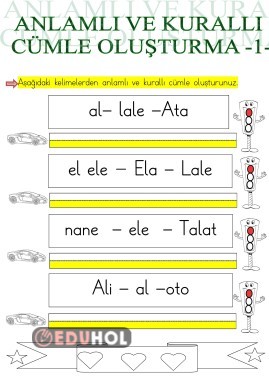 ANLAMLI VE KURALLI CÜMLE OLUŞTURMA -1-