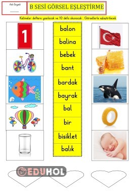 B SESİ GÖRSEL EŞLEŞTİRME