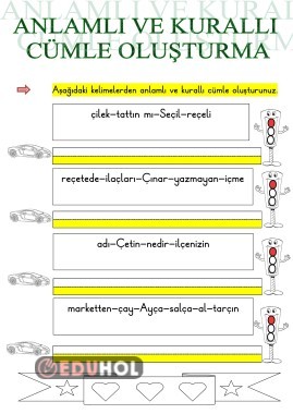 Ç SESİ ANLAMLI VE KURALLI CÜMLE OLUŞTURMA