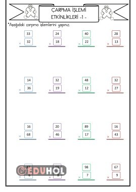ÇARPMA İŞLEMLERİ ETKİNLİKLERİ-1-