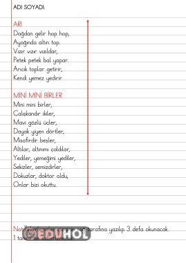 ÇİZGİLİ DEFTERE ALIŞTIRMA ETKİNLİĞİ 7