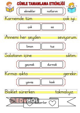 CÜMLE TAMAMLAMA ETKİNLİĞİ-1-