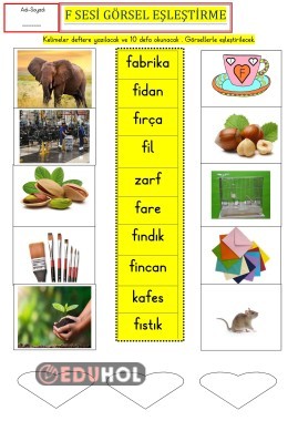 F SESİ GÖRSEL EŞLEŞTİRME