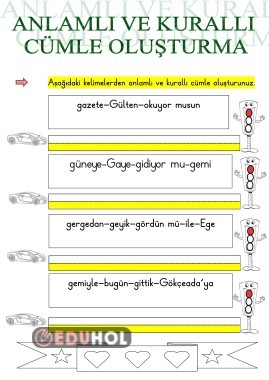G SESİ ANLAMLI VE KURALLI CÜMLE OLUŞTURMA