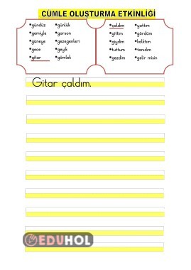 G SESİ CÜMLE OLUŞTURMA