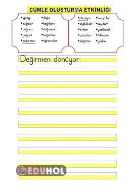 Ğ SESİ CÜMLE OLUŞTURMA