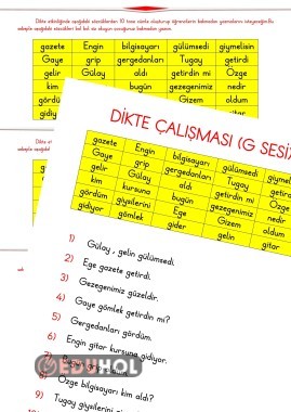 G SESİ DİKTE ÇALIŞMASI