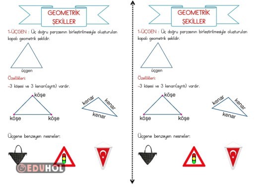 GEOMETRİK ŞEKİLLER(ÜÇGEN) DEFTER ÇALIŞMASI