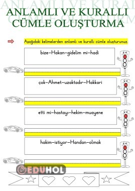 H SESİ ANLAMLI VE KURALLI CÜMLE OLUŞTURMA