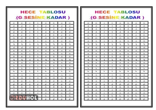 HECE TABLOSU-G SESİNE KADAR(Defter Çalışması)