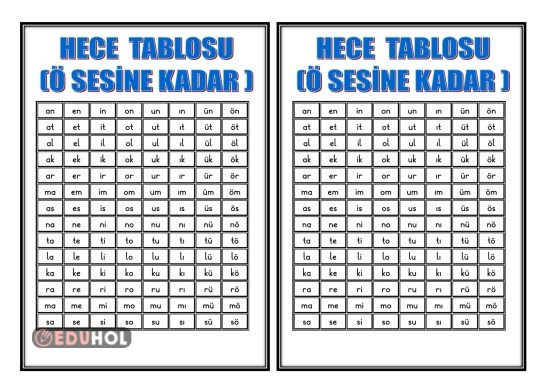 HECE TABLOSU-Ö SESİNE KADAR(Defter Çalışması)