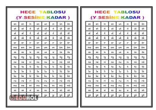 HECE TABLOSU-Y SESİNE KADAR(Defter Çalışması)