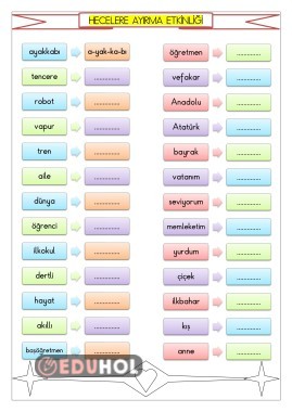 HECELERE AYIRMA ETKİNLİĞİ