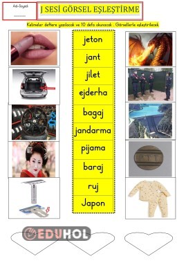 J SESİ GÖRSEL EŞLEŞTİRME