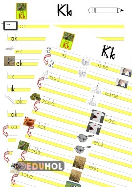 K SESİ ÇALIŞMASI (HECE,KELİME)