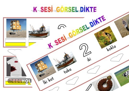 K SESİ GÖRSEL DİKTE ÇALIŞMASI