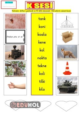 K SESİ GÖRSEL EŞLEŞTİRME-3-