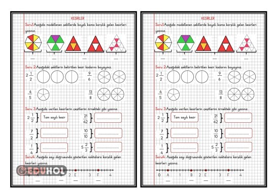 KESİRLER-5-( DEFTER ÇALIŞMASI)