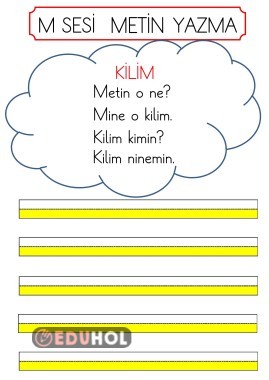 M SESİ METİN YAZMA ETKİNLİĞİ