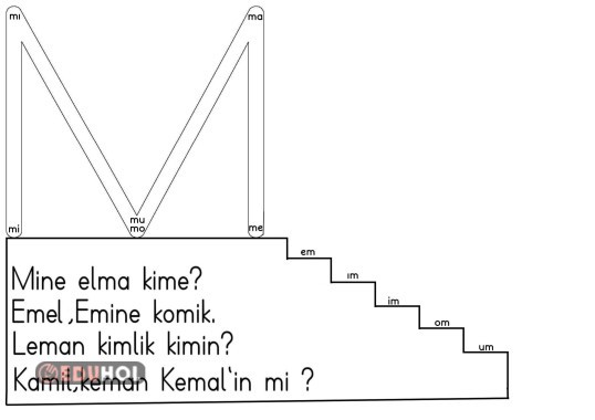 M SESİ OKUMA-BOYAMA