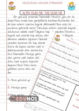 OKUDUĞUNU ANLAMA ÇALIŞMALARI 25