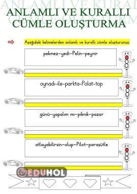 P SESİ ANLAMLI VE KURALLI CÜMLE OLUŞTURMA