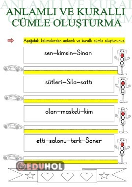 S SESİ ANLAMLI VE KURALLI CÜMLE OLUŞTURMA