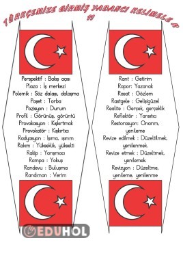 TÜRKÇEMİZE GİRMİŞ YABANCI SÖZCÜKLER -11-