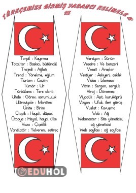 TÜRKÇEMİZE GİRMİŞ YABANCI SÖZCÜKLER -15-