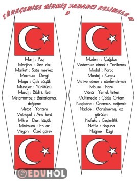 TÜRKÇEMİZE GİRMİŞ YABANCI SÖZCÜKLER -9-