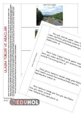 ULAŞIM TÜRLERİ VE ARAÇLAR (4.SINIF)