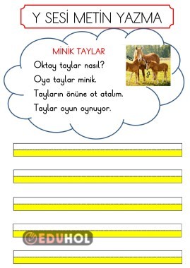 Y SESİ METİN YAZMA