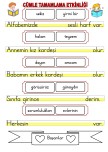 CÜMLE TAMAMLAMA ETKİNLİĞİ-2-