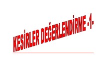 KESİRLER DEĞERLENDİRME 1