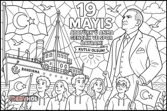 19 Mayıs Vitray Boyama Çalışması
