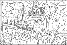 19 Mayıs Vitray Boyama Çalışması