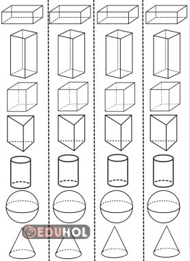 Geometrik Cisimler Deftere Yapıştırmalık