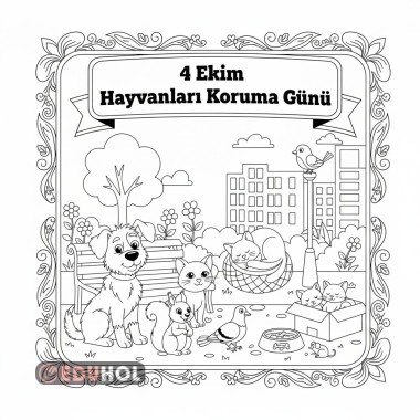 4 EKİM HAYVANLARI KORUMA GÜNÜ GRUP BOYAMA
